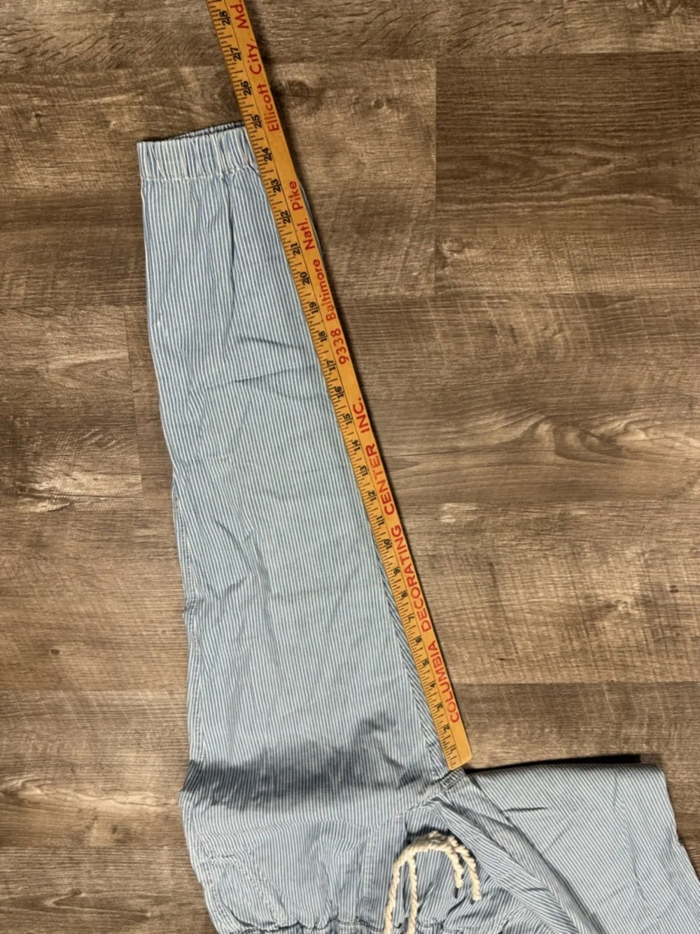 Aerie 100% Cotton Blue & White Striped Joggers Size Small - Picture 3 of 8